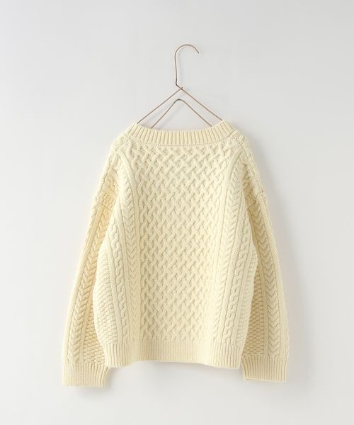 LOWRYS FARM(ローリーズファーム)の「フィッシャーマンニット 145395(ニット/セーター・キッズ・アイボリー/ネイビー/レッド・110cm/130cm/150cm)」の10枚目の写真