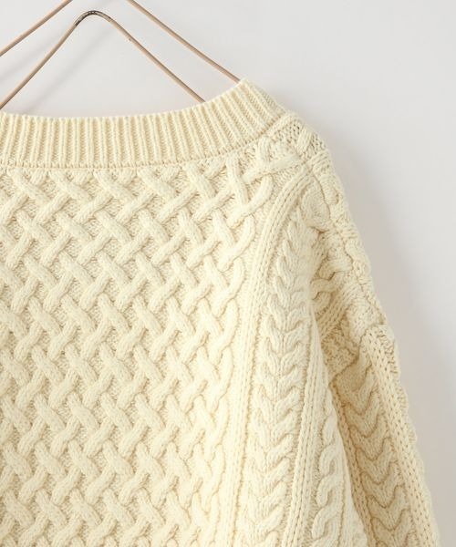 LOWRYS FARM(ローリーズファーム)の「フィッシャーマンニット 145395(ニット/セーター・キッズ・アイボリー/ネイビー/レッド・110cm/130cm/150cm)」の11枚目の写真