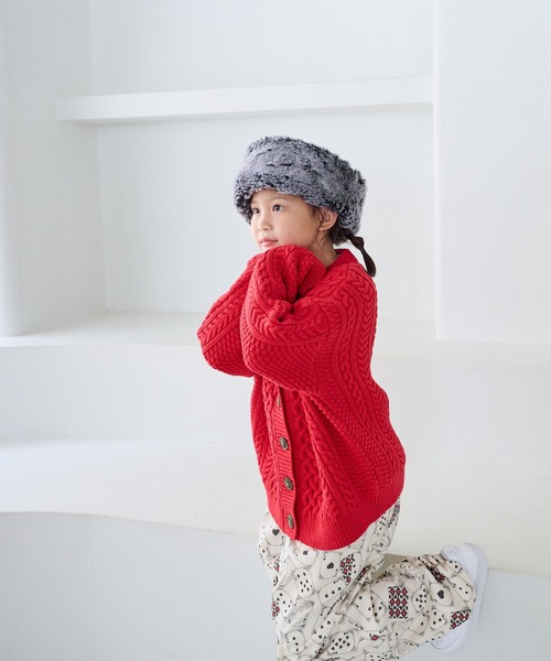 LOWRYS FARM(ローリーズファーム)の「フィッシャーマンニット 145395(ニット/セーター・キッズ・アイボリー/ネイビー/レッド・110cm/130cm/150cm)」の21枚目の写真