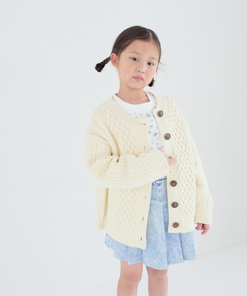 LOWRYS FARM(ローリーズファーム)の「フィッシャーマンニット 145395(ニット/セーター・キッズ・アイボリー/ネイビー/レッド・110cm/130cm/150cm)」の14枚目の写真