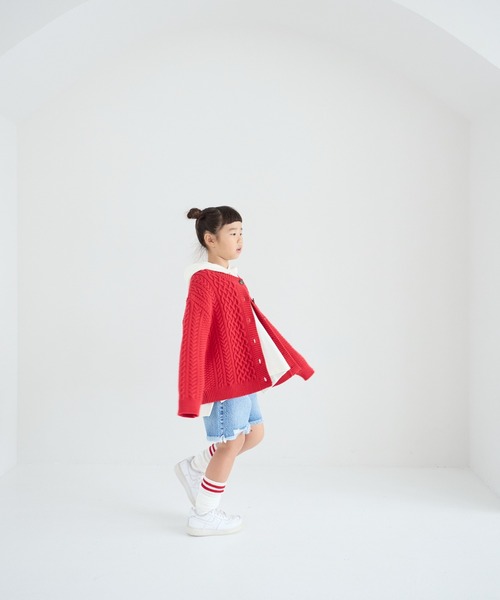 LOWRYS FARM(ローリーズファーム)の「フィッシャーマンニット 145395(ニット/セーター・キッズ・アイボリー/ネイビー/レッド・110cm/130cm/150cm)」の17枚目の写真