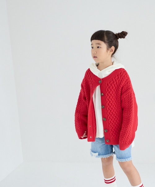 LOWRYS FARM(ローリーズファーム)の「フィッシャーマンニット 145395(ニット/セーター・キッズ・アイボリー/ネイビー/レッド・110cm/130cm/150cm)」の20枚目の写真