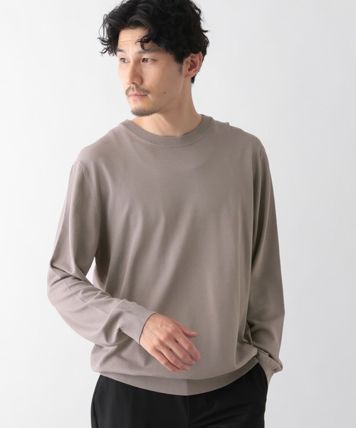 GLOBAL WORK（グローバルワーク）の「アンチピリングニット/クルーネック/116305（ニット/セーター・メンズ・グレー/アッシュグレー/アイボリー/ブラック/グリーン/ネイビー・SMALL/MEDIUM/LARGE/X-LARGE）」の2枚目の写真