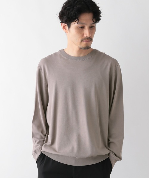 GLOBAL WORK（グローバルワーク）の「アンチピリングニット/クルーネック/116305（ニット/セーター・メンズ・グレー/アッシュグレー/アイボリー/ブラック/グリーン/ネイビー・SMALL/MEDIUM/LARGE/X-LARGE）」の13枚目の写真