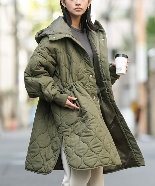 セール】キルトフード付きコート（モッズコート）｜mili an deni