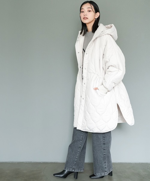 セール】キルトフード付きコート（モッズコート）｜mili an deni