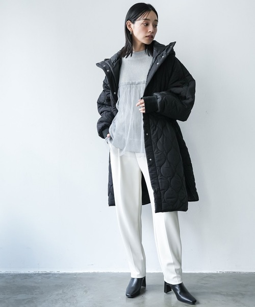 セール】キルトフード付きコート（モッズコート）｜mili an deni