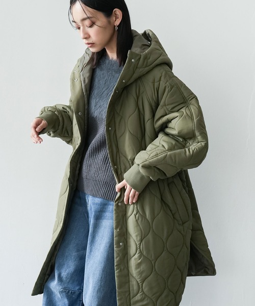 セール】キルトフード付きコート（モッズコート）｜mili an deni