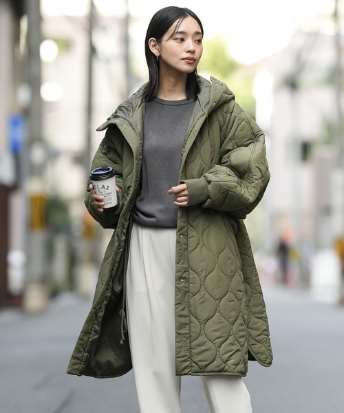 セール】キルトフード付きコート（モッズコート）｜mili an deni