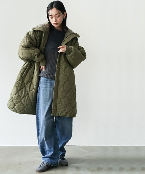 セール】キルトフード付きコート（モッズコート）｜mili an deni