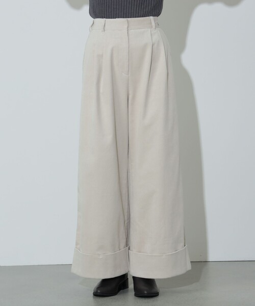 BEAMS HEART（ビームスハート）の「【4色展開】細コール タック ワイドパンツ（S～M）（その他パンツ・レディース・ホワイト系その他5/ブルー/チャコールグレー/ブラウン系その他3・MEDIUM/SMALL）」の8枚目の写真