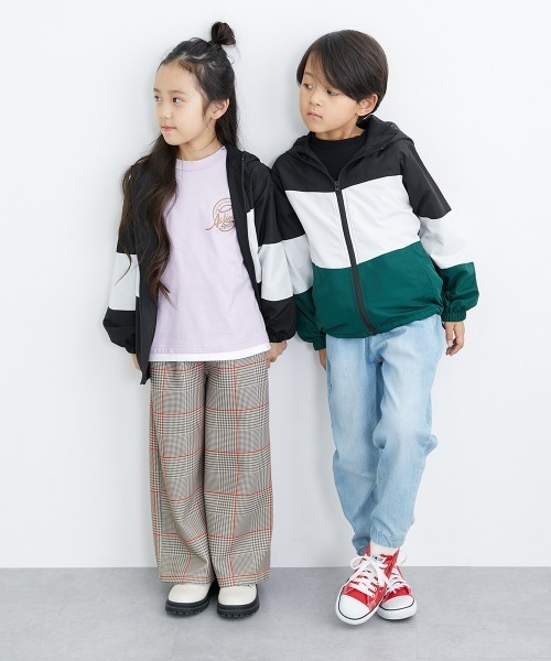 裏メッシュ切替デザインマウンテンパーカー（男の子・女の子