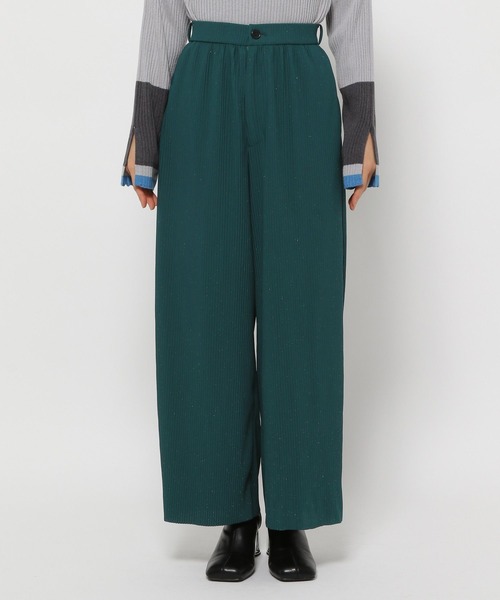 HARE（ハレ）の「カットプリーツラメワイドパンツ(HARE)（その他パンツ・レディース・グリーン/ブラック・FREE）」の12枚目の写真
