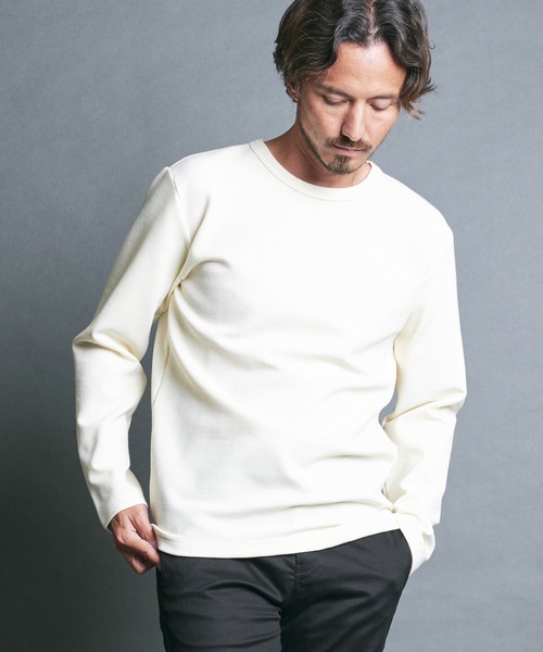 Magine（マージン）の「WOOL MILANO RIB KNITSAW  L/S:ウールミラノリブ ニットソー ロングスリーブ（ニット/セーター・メンズ・ネイビー/チャコールグレー/オフホワイト/カーキ/ブラック・44/46/48）」の7枚目の写真
