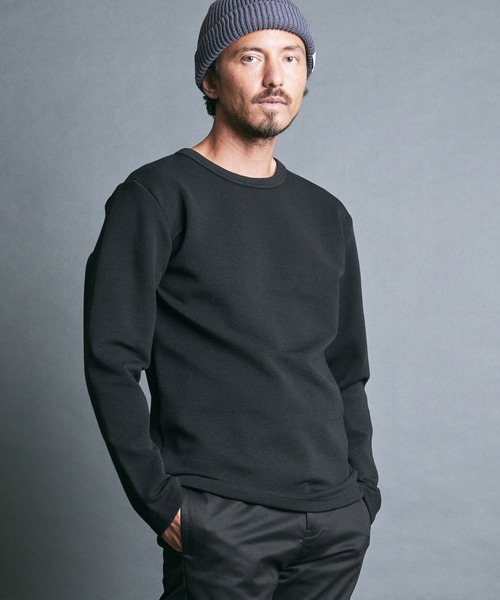 Magine（マージン）の「WOOL MILANO RIB KNITSAW  L/S:ウールミラノリブ ニットソー ロングスリーブ（ニット/セーター・メンズ・ネイビー/チャコールグレー/オフホワイト/カーキ/ブラック・44/46/48）」の13枚目の写真
