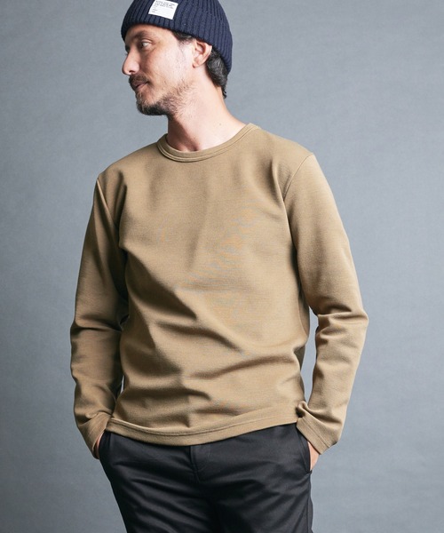 Magine（マージン）の「WOOL MILANO RIB KNITSAW  L/S:ウールミラノリブ ニットソー ロングスリーブ（ニット/セーター・メンズ・ネイビー/チャコールグレー/オフホワイト/カーキ/ブラック・44/46/48）」の19枚目の写真