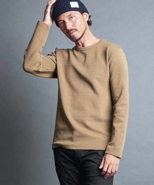 Magine（マージン）の「WOOL MILANO RIB KNITSAW  L/S:ウールミラノリブ ニットソー ロングスリーブ（ニット/セーター・メンズ・ネイビー/チャコールグレー/オフホワイト/カーキ/ブラック・44/46/48）」の20枚目の写真