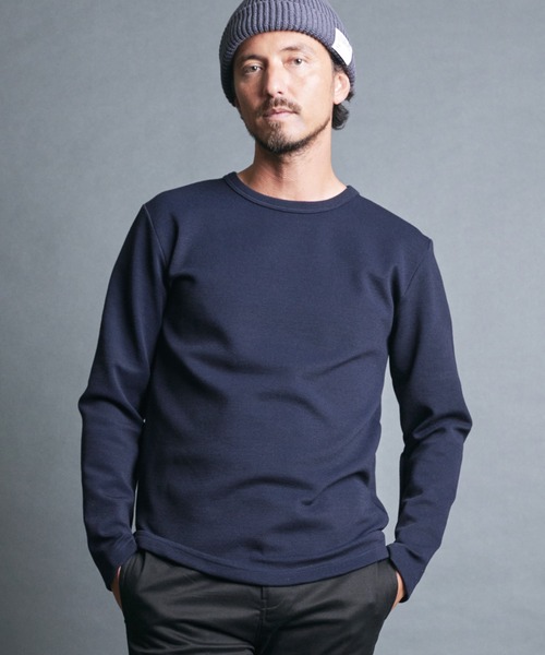 Magine（マージン）の「WOOL MILANO RIB KNITSAW  L/S:ウールミラノリブ ニットソー ロングスリーブ（ニット/セーター・メンズ・ネイビー/チャコールグレー/オフホワイト/カーキ/ブラック・44/46/48）」の21枚目の写真
