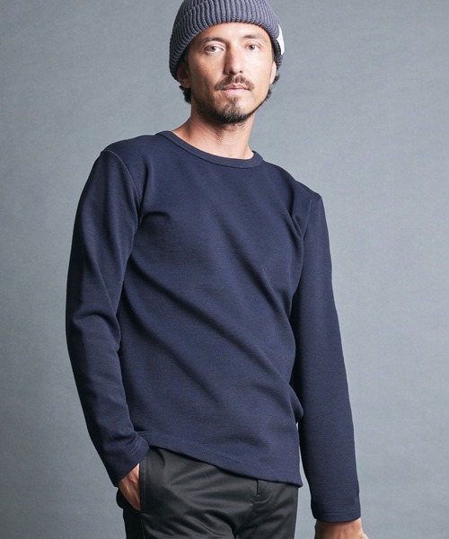 Magine（マージン）の「WOOL MILANO RIB KNITSAW  L/S:ウールミラノリブ ニットソー ロングスリーブ（ニット/セーター・メンズ・ネイビー/チャコールグレー/オフホワイト/カーキ/ブラック・44/46/48）」の22枚目の写真