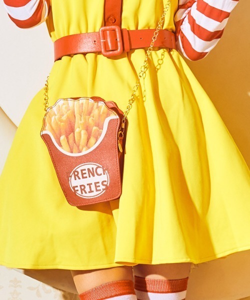 ハンバーガーショップガール/ウェイトレスコスプレ【ハロウィン3点