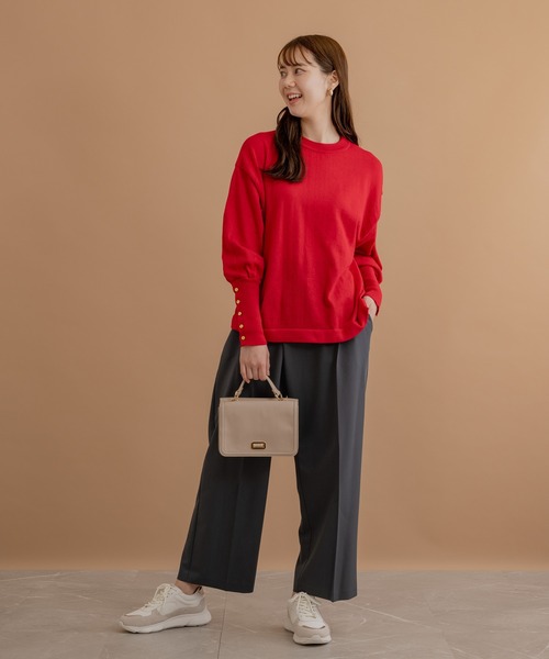 KATHARINE ROSS（キャサリンロス）の「【KATHARINE ROSS】【WEB限定】ハンドル2WAYバッグ（ショルダーバッグ・レディース・ブラック/グレイッシュベージュ・MEDIUM）」の4枚目の写真