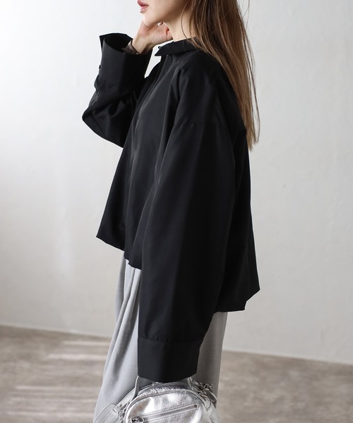 ボンジュールサガン BONJOUR SAGAN ワイドスリーブスキッパーバルーンブラウス （BLACK） Bonjour Sagan（ボンジュールサガン）の「ワイドスリーブ