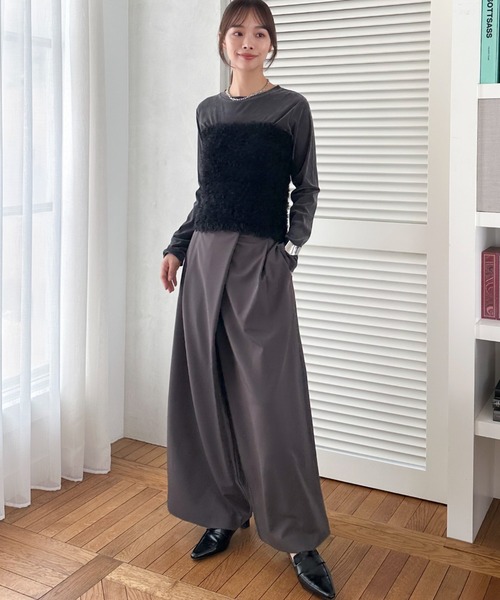 【セール】ラップワイドパンツ（その他パンツ）｜DOUX ARCHIVES（ドゥアルシーヴ）