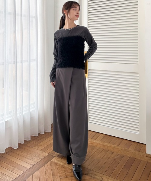 【セール】ラップワイドパンツ（その他パンツ）｜DOUX ARCHIVES（ドゥアルシーヴ）