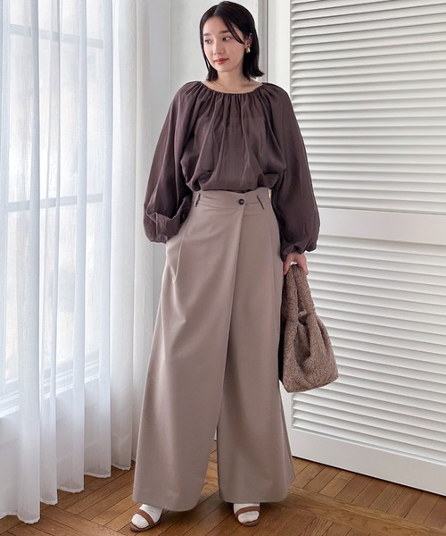 【セール】ラップワイドパンツ（その他パンツ）｜DOUX ARCHIVES（ドゥアルシーヴ）