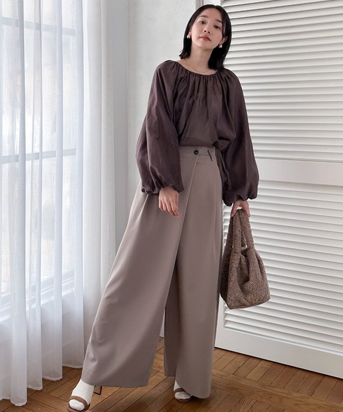 【セール】ラップワイドパンツ（その他パンツ）｜DOUX ARCHIVES（ドゥアルシーヴ）