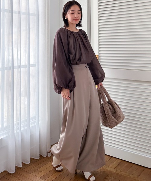 【セール】ラップワイドパンツ（その他パンツ）｜DOUX ARCHIVES（ドゥアルシーヴ）