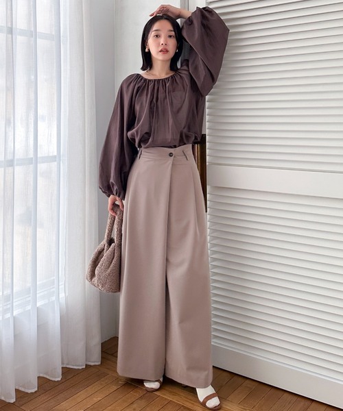 【セール】ラップワイドパンツ（その他パンツ）｜DOUX ARCHIVES（ドゥアルシーヴ）