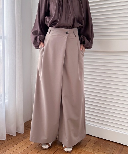 【セール】ラップワイドパンツ（その他パンツ）｜DOUX ARCHIVES（ドゥアルシーヴ）