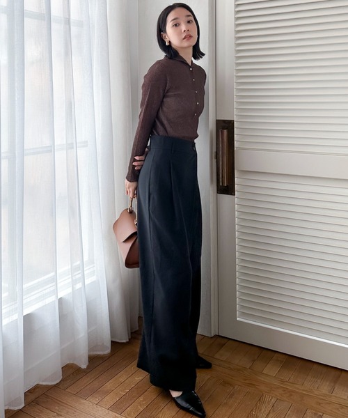 【セール】ラップワイドパンツ（その他パンツ）｜DOUX ARCHIVES（ドゥアルシーヴ）