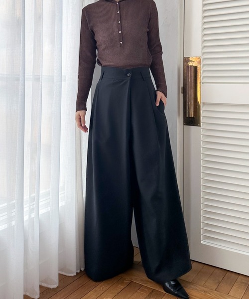【セール】ラップワイドパンツ（その他パンツ）｜DOUX ARCHIVES（ドゥアルシーヴ）