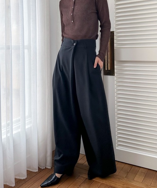 【セール】ラップワイドパンツ（その他パンツ）｜DOUX ARCHIVES（ドゥアルシーヴ）
