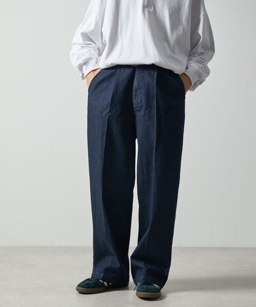 FREAK'S STORE(フリークスストア)の「限定展開 セミワイドシルエット イージー デニムスラックス(デニムパンツ・メンズ・チャコールグレー/ブラック/ネイビー/ブルー・SMALL/MEDIUM/LARGE)」の3枚目の写真