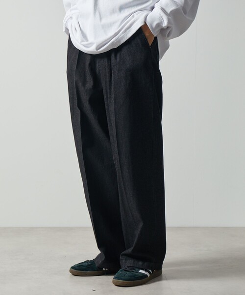 FREAK'S STORE(フリークスストア)の「限定展開 セミワイドシルエット イージー デニムスラックス(デニムパンツ・メンズ・チャコールグレー/ブラック/ネイビー/ブルー・SMALL/MEDIUM/LARGE)」の2枚目の写真