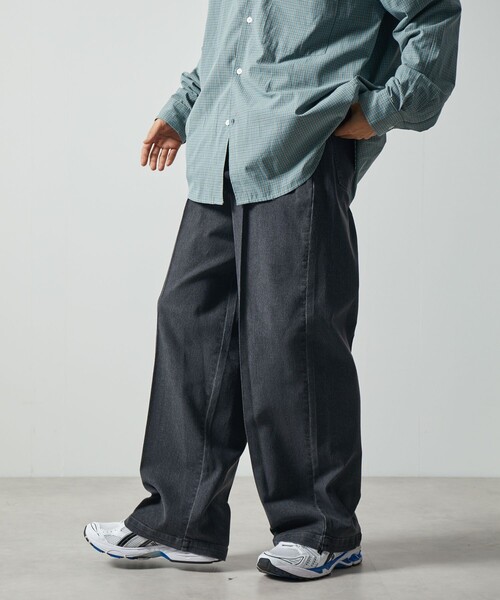 FREAK'S STORE(フリークスストア)の「限定展開 セミワイドシルエット イージー デニムスラックス(デニムパンツ・メンズ・チャコールグレー/ブラック/ネイビー/ブルー・SMALL/MEDIUM/LARGE)」の15枚目の写真
