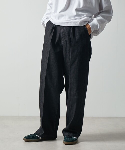 FREAK'S STORE(フリークスストア)の「限定展開 セミワイドシルエット イージー デニムスラックス(デニムパンツ・メンズ・チャコールグレー/ブラック/ネイビー/ブルー・SMALL/MEDIUM/LARGE)」の22枚目の写真