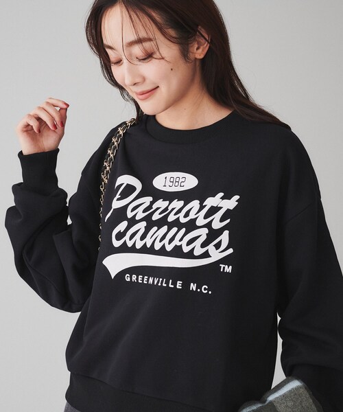送料無料◆2025新品  セール】【PARROTT クルースウェット CANVAS】ピーシーロゴ トップス