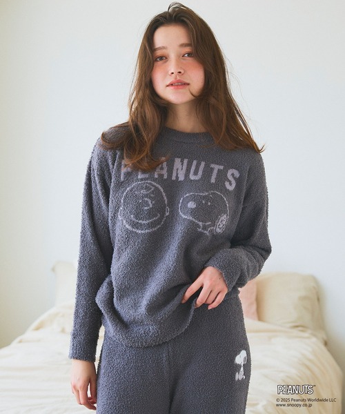 PEANUTS（ピーナッツ）の「【PEANUTS/ピーナッツ】SNOOPYもこもこルームウェアトップス（上下別売り）◆2025AW◆（ルームウェア/パジャマ・レディース・ピンク/グレー/アイボリー・M/L/LL）」の12枚目の写真