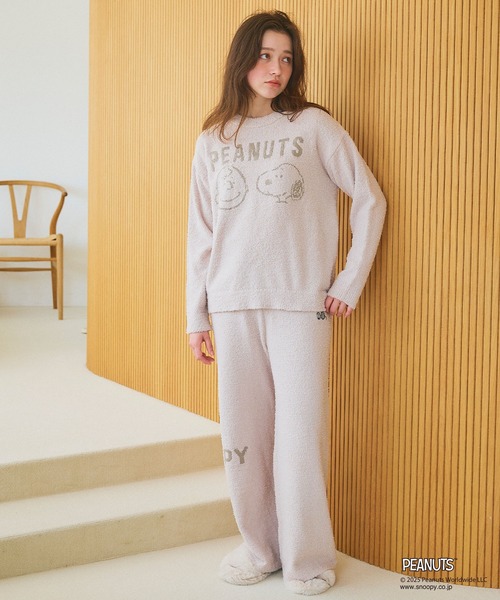 b806【専用】ピーナッツ×スヌーピールームウェアセットアップもこもこ b806【ジェラートピケ】ピーナッツ×スヌーピールームウェア