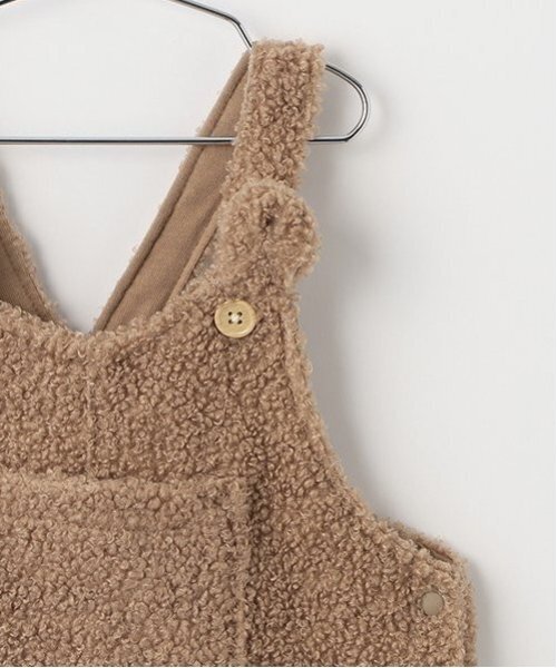 petit main（プティマイン）の「もこもこサロペット（その他ベビーウェア・キッズ・モカ/アイボリー・70cm/80ｃｍ）」の12枚目の写真