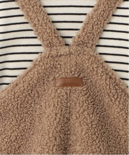 petit main（プティマイン）の「もこもこサロペット（その他ベビーウェア・キッズ・モカ/アイボリー・70cm/80ｃｍ）」の15枚目の写真