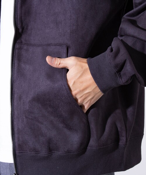 GLOSTER(グロスター)の「【GLOSTER/グロスター】フレンチブルドッグ刺繍 フェイクスエード 裏起毛 ZIPパーカー(パーカー・メンズ・サックスブルー/アイボリー/チャコールグレー/グレイッシュベージュ・M/L/S)」の17枚目の写真