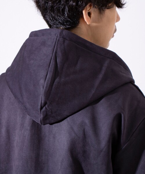 GLOSTER(グロスター)の「【GLOSTER/グロスター】フレンチブルドッグ刺繍 フェイクスエード 裏起毛 ZIPパーカー(パーカー・メンズ・サックスブルー/アイボリー/チャコールグレー/グレイッシュベージュ・M/L/S)」の19枚目の写真