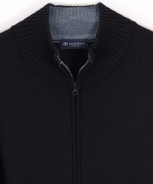 TOKYO SHIRTS（トウキョウシャツ）の「スタンドフルジップ ニットカーディガン（カーディガン/ボレロ・メンズ・ネイビー/チャコール・M/LL/L）」の8枚目の写真