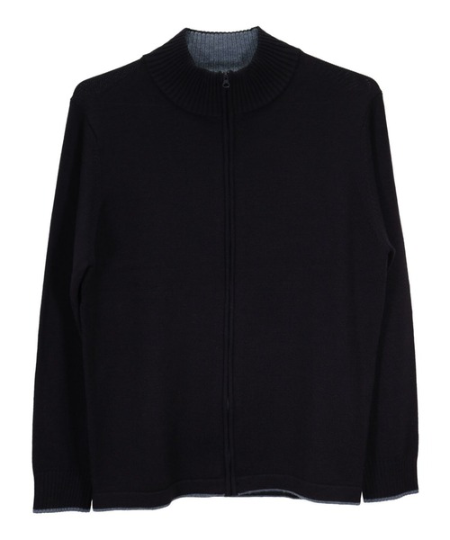 TOKYO SHIRTS（トウキョウシャツ）の「スタンドフルジップ ニットカーディガン（カーディガン/ボレロ・メンズ・ネイビー/チャコール・M/LL/L）」の9枚目の写真