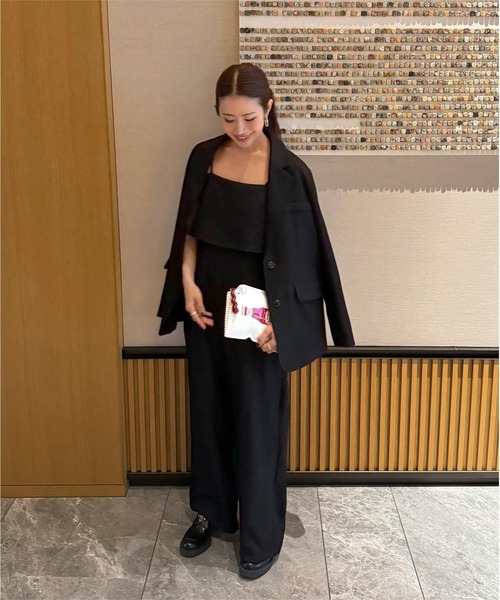 KOBE LETTUCE（コウベレタス）の「［ manaodaysさんコラボ ］選べる2タイプジャケット（ノーカラージャケット・レディース・ブラック系/グレー/アイボリー/ブラック・M1/M）」の13枚目の写真